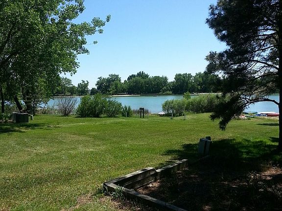 back yard and lake view