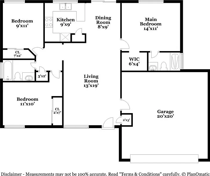 3 bed, 2.0 bath, 1104 sqft, $1,885 — Photo 2