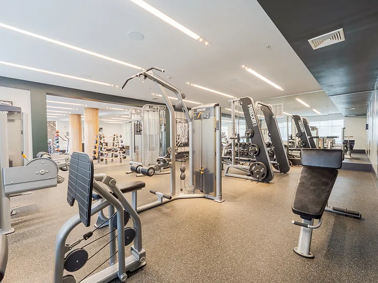 Weight Machines in the Fitness Center at The Heights at Glen Mills in Glen Mills, PA 19342
