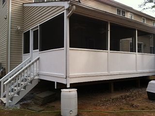 Screened in back porch
