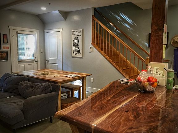bar counter looking at staircase