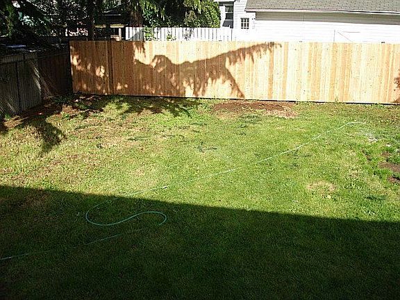 Large Back Yard Fenced of 3 Sides