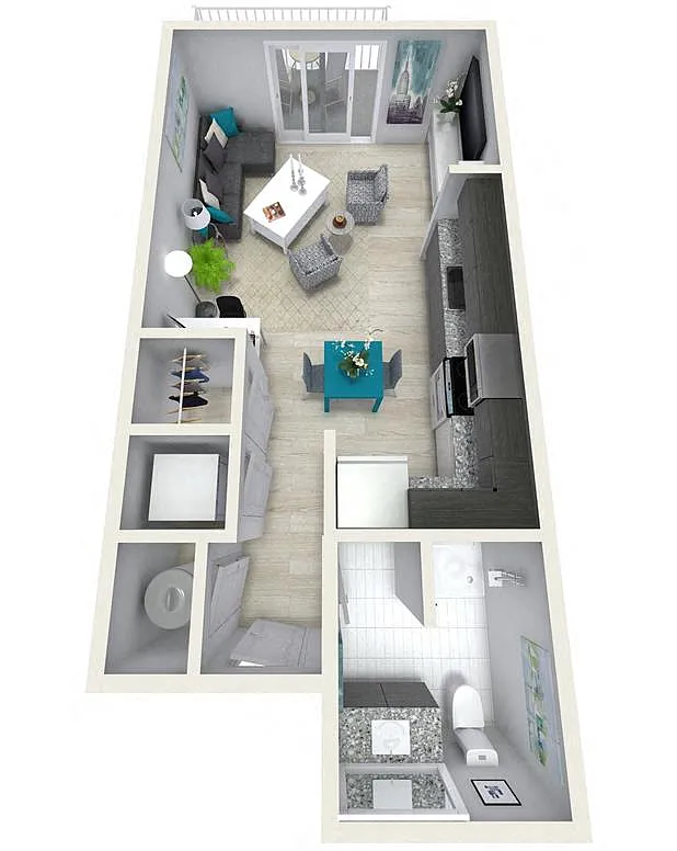 Floor plan Studio 511 sqft (S)