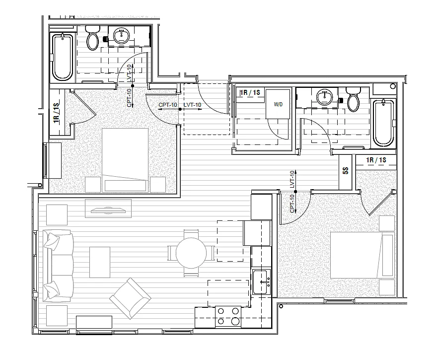 Floor plan 2 Bedroom B