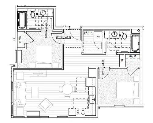 Floor plan 2 Bedroom B