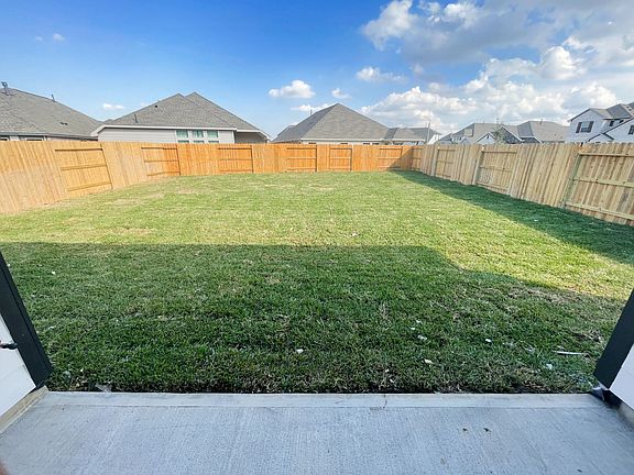 Beautiful backyard with covered porch
