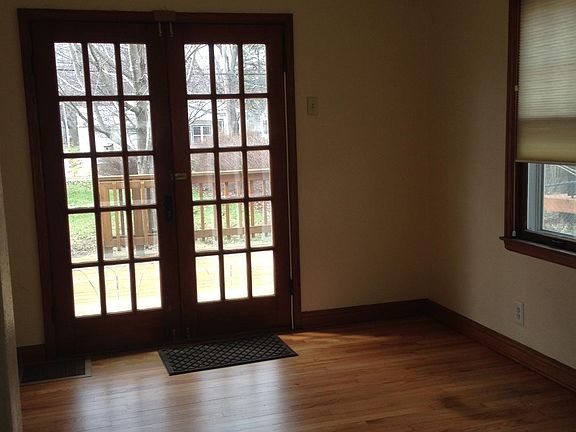 dining room with door to the deck