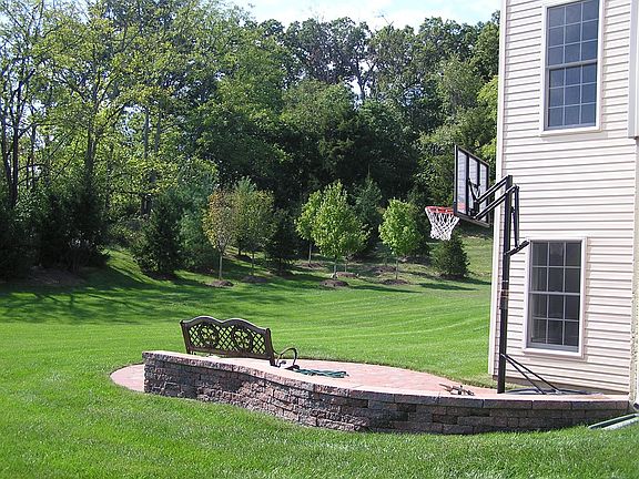 Brick Patio in Back Yard