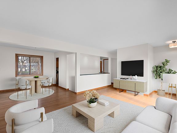 Living Room & Dining Area - Virtually Staged