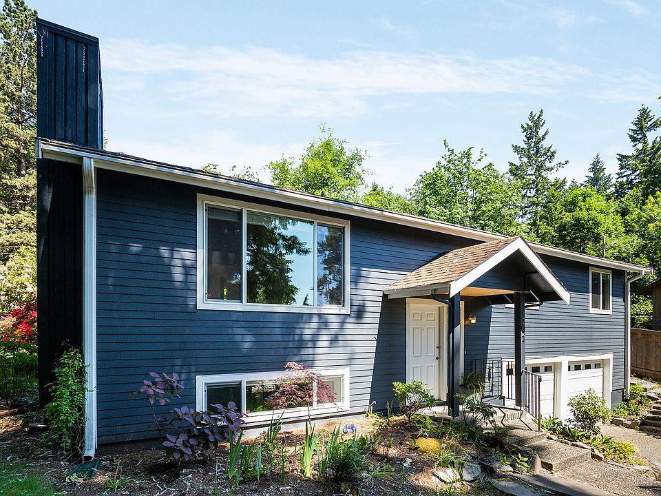 Sunny south-facing home on a large private lot and cul-de-sac.