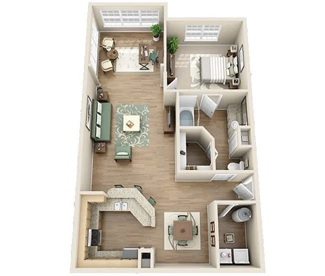 Floor plan The Dilworth W/Solarium