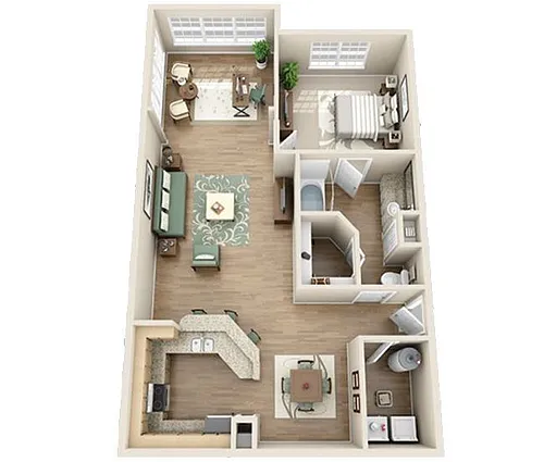 Floor plan The Dilworth W/Solarium