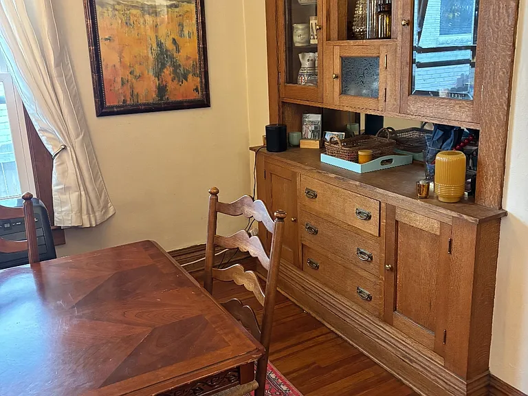 Built in buffet adds storage and charm.