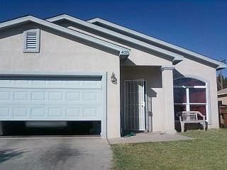 Front of House, double garage