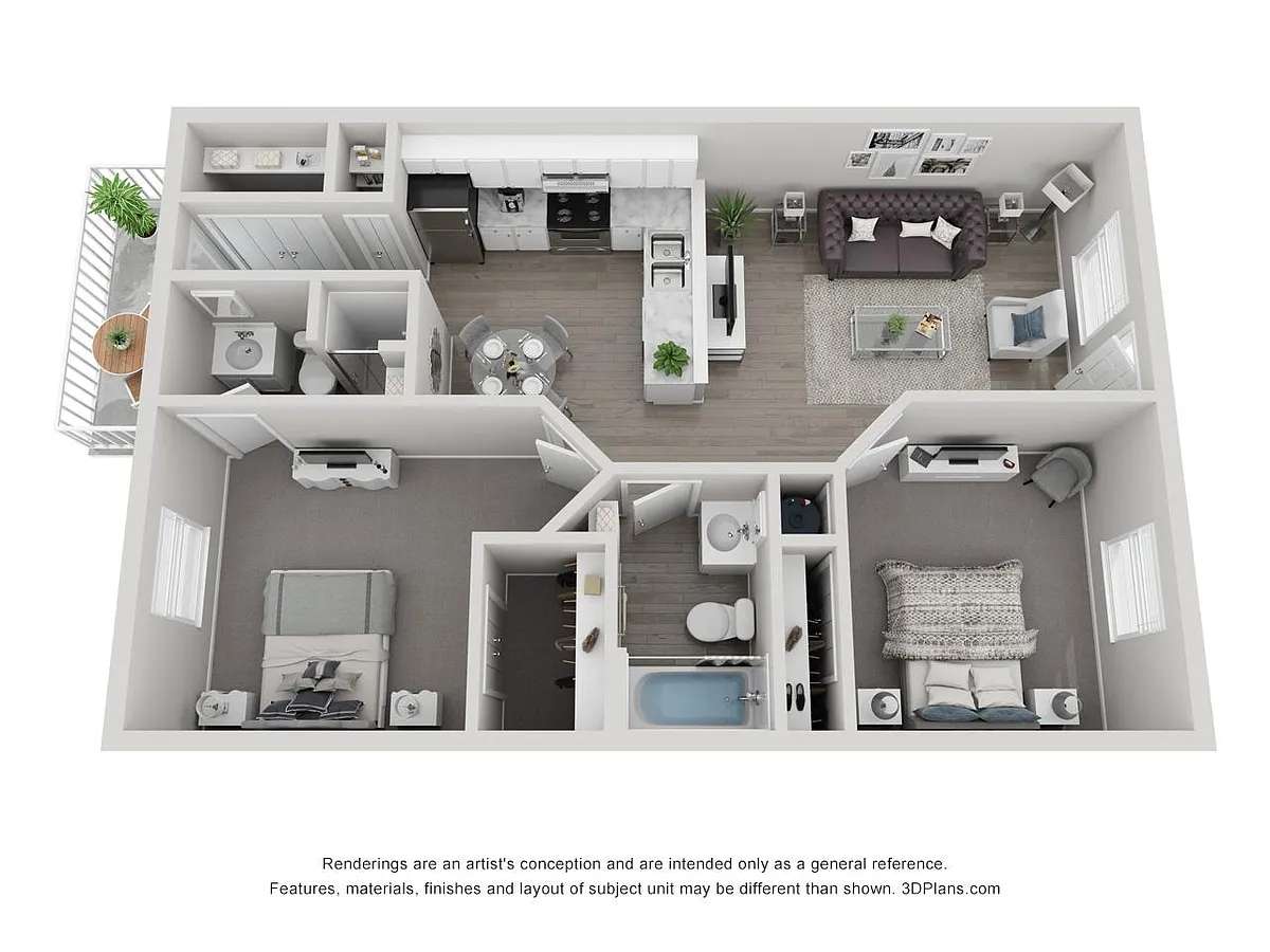Floor plan Two Bedroom