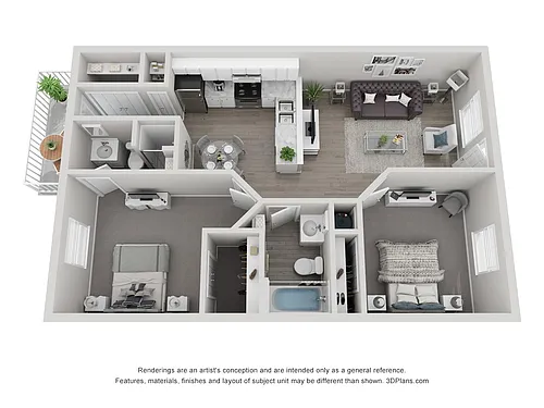 Floor plan Two Bedroom