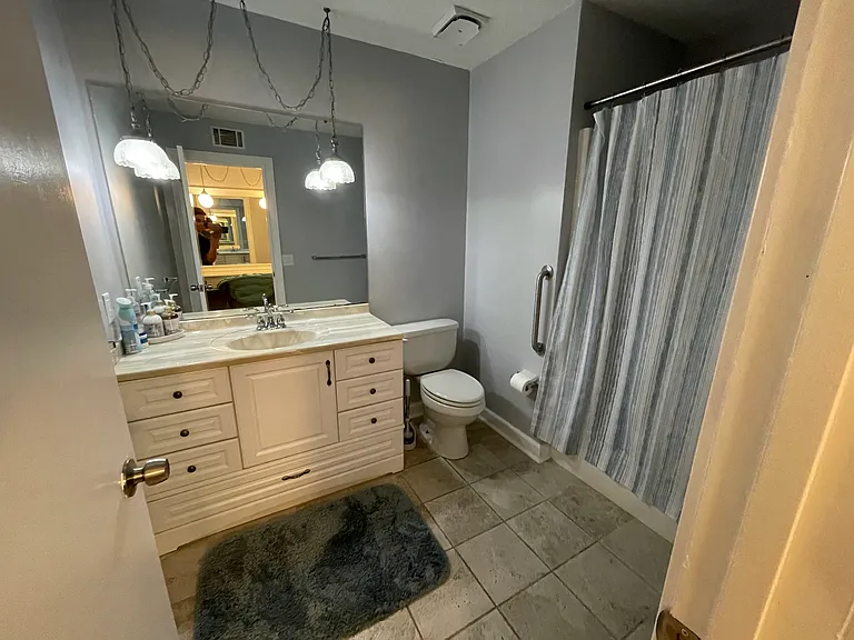 Master bathroom with a shower
