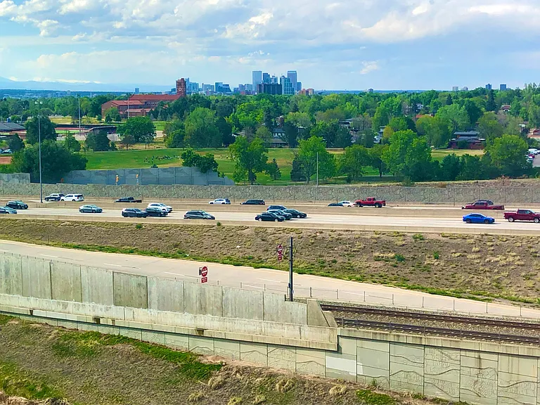 View of downtown & mountains