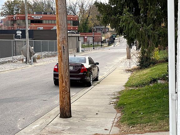 Just 1 block from the main Belleville Police Department (pic from front door)