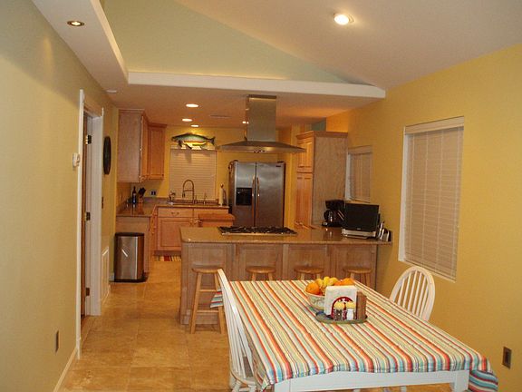 view into kitchen