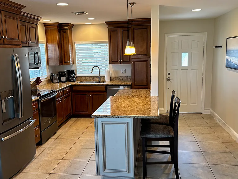 Kitchen and front door entrance