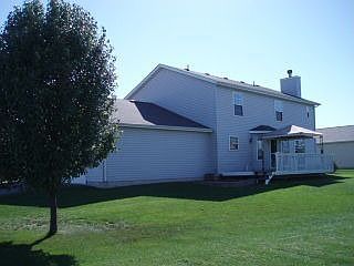 rear of Home, side entry 3 car garage
