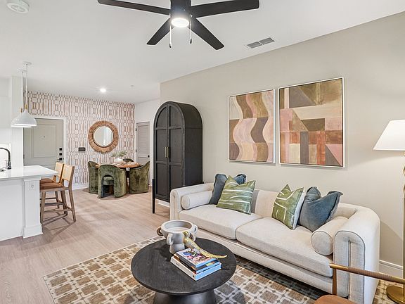 Living Room with Views to the Kitchen and Dining Area