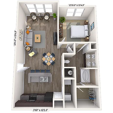 Floor plan The Nash 865-915 sf-FP