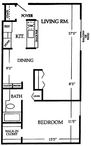 Floor plan One Bedroom