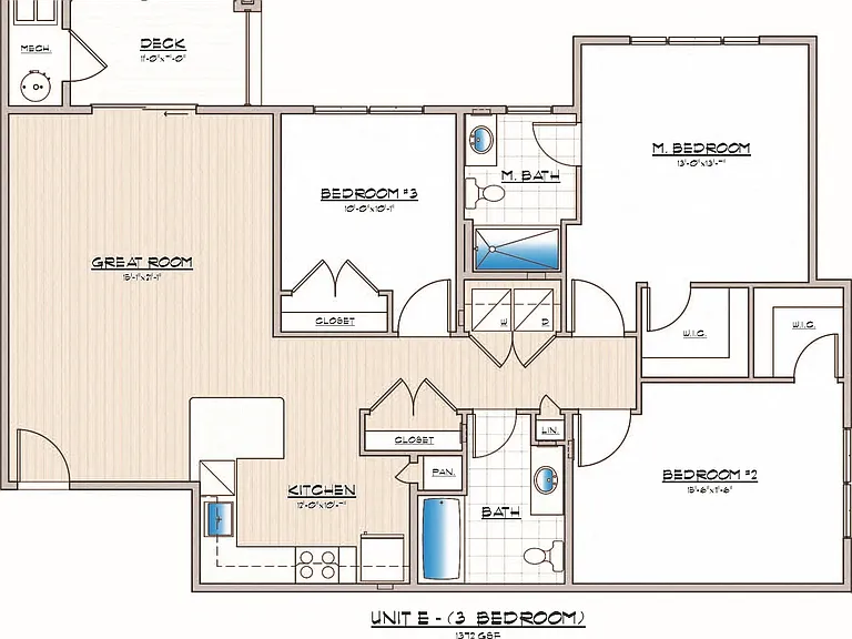 Three Bedroom Two Bathroom 1372 Sq. Ft. Three Bedroom Two Bathroom 1372 Sq. Ft.