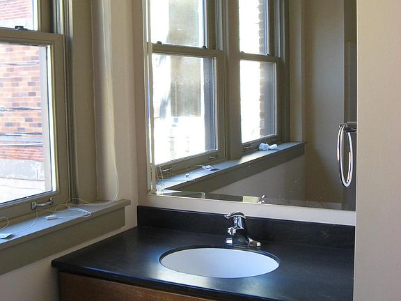 Bathroom vanity with window