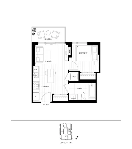 Floor plan T1-1405