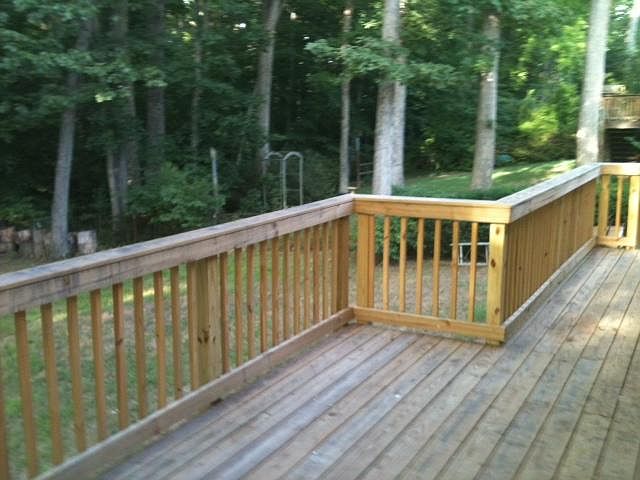 Large deck overlooking parkland