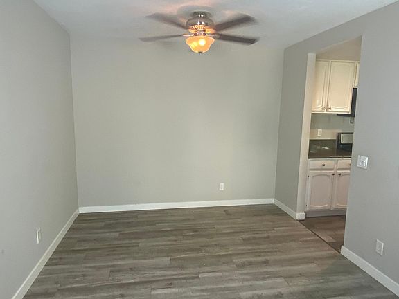 Dining room, with fan.