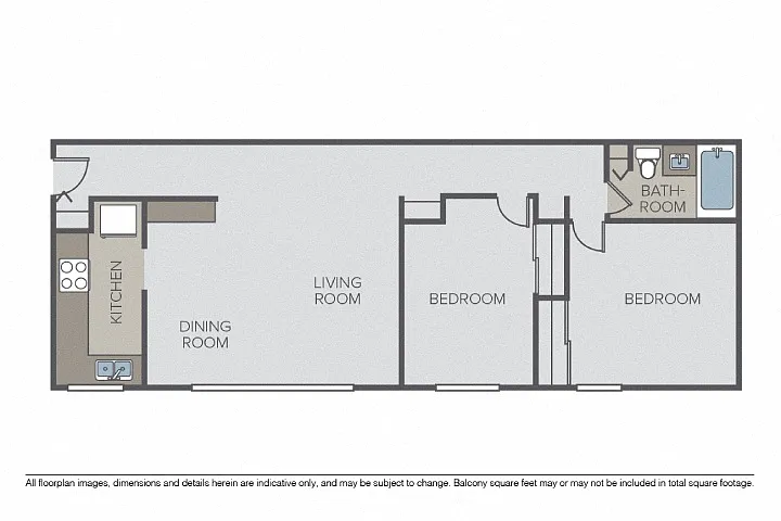 Floor plan 2 Bed C