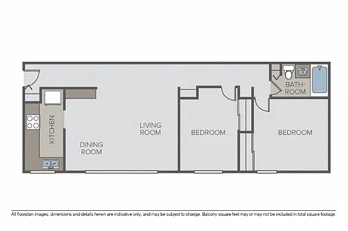 Floor plan 2 Bed C