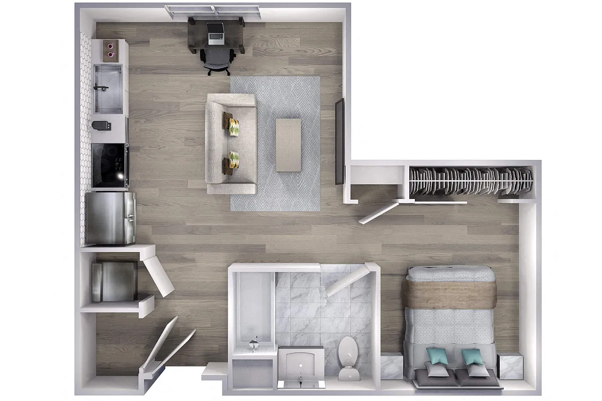 Floor plan Avenue F | Studio-S2