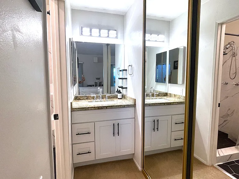 Secondary bathroom with updated vanity