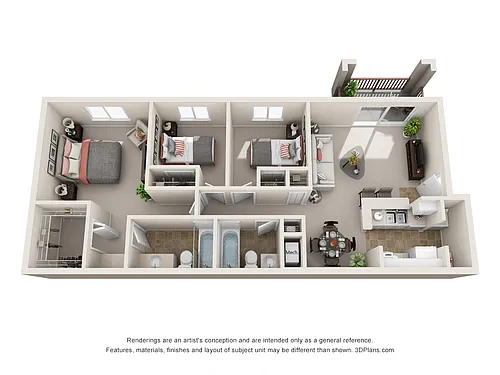 Floor plan Three Bedroom