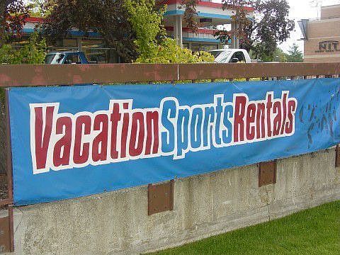 Banner on the Side 0f the Lot