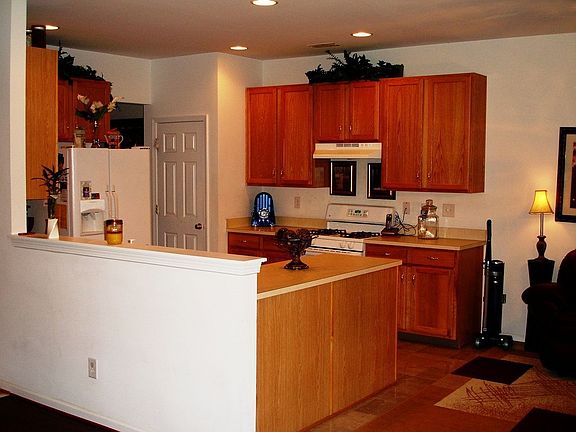 Large Open Kitchen with Marble Floors. Wow!