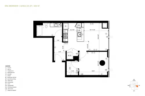 Floor plan 1 Bedroom A7