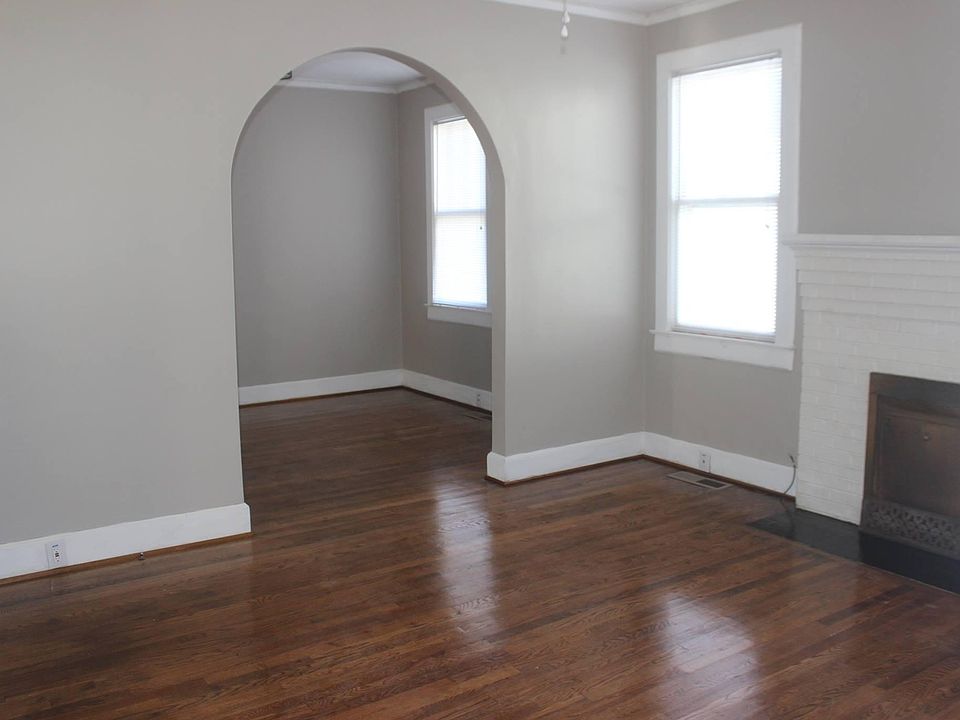 View from front door - den and into dining room