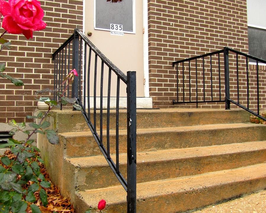 The entrance to your building is flanked by two beautiful rose bushes!