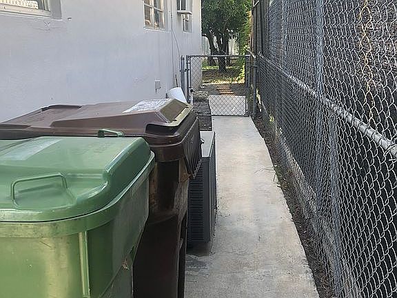 Right side facing the house