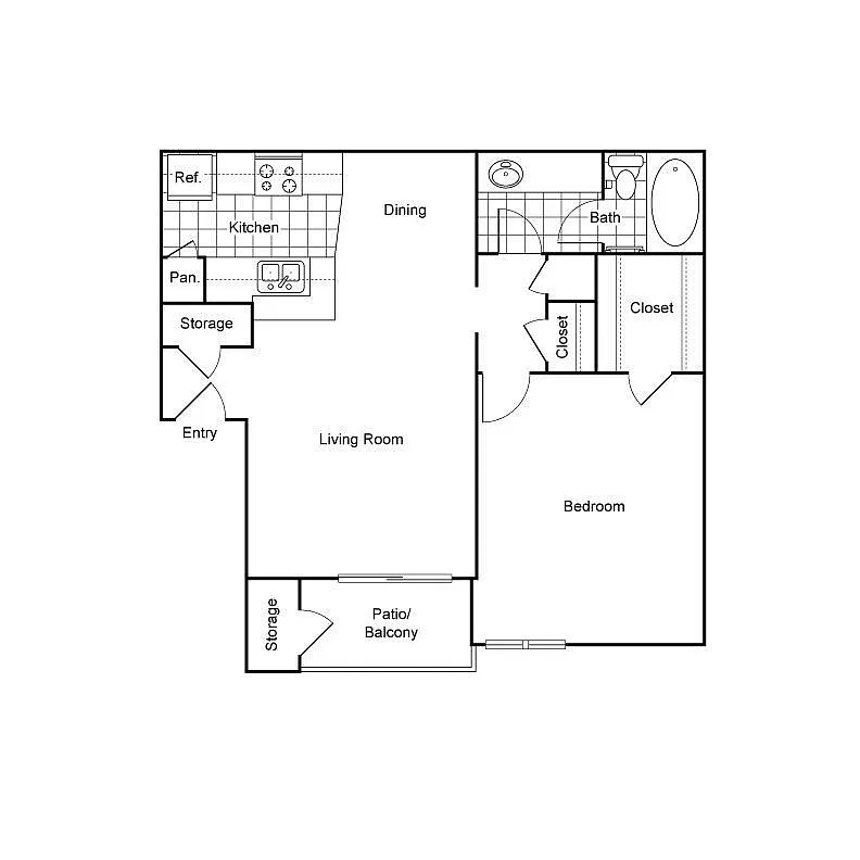 Floor plan A2 - 738