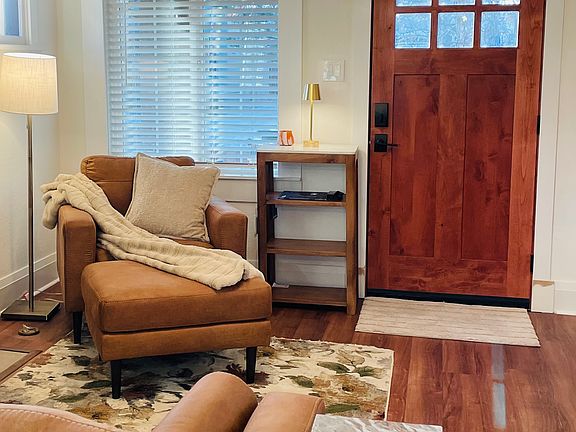 Peaceful and comfortable reading nook.