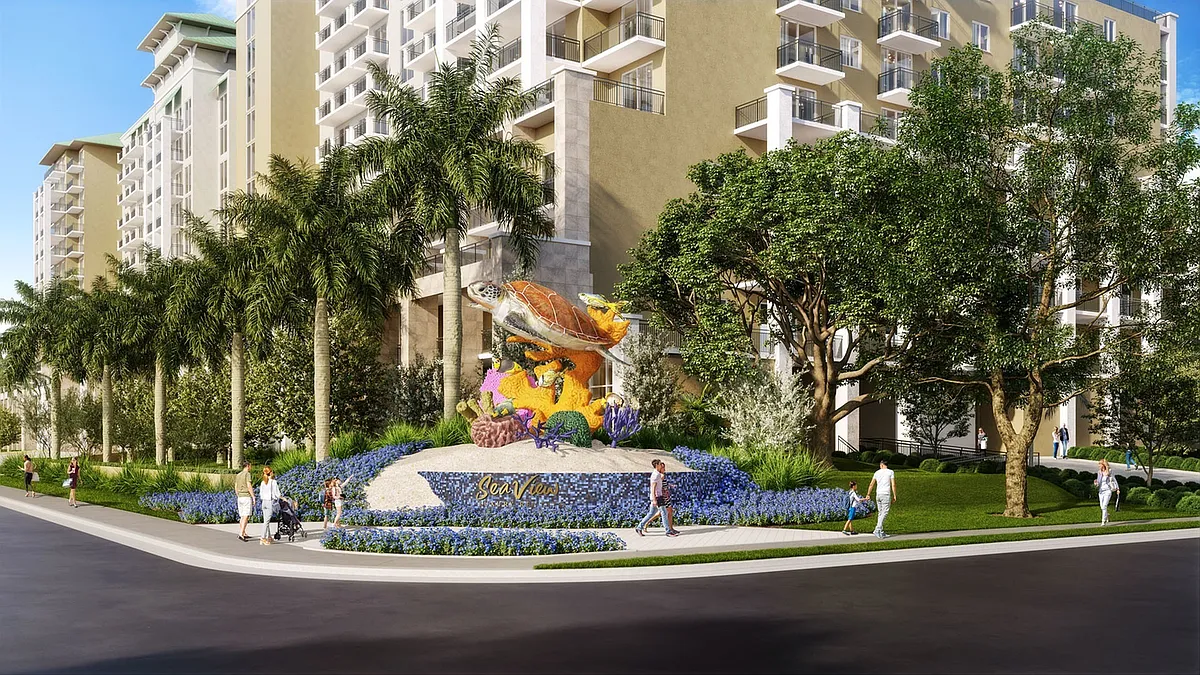 Marine Life Monument Installation by World famous Wyland. - Sea View at Dania