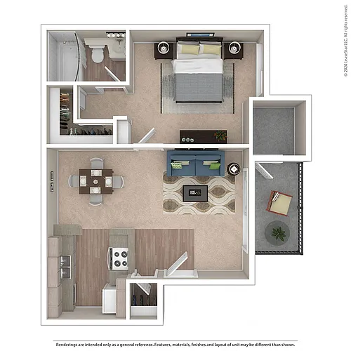 Floor plan 1BR/1BA A
