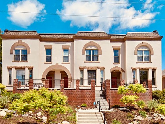 Three townhomes in this refurbished historical gem_ 1717 park ave is the one on the left. This view is from across the street.
